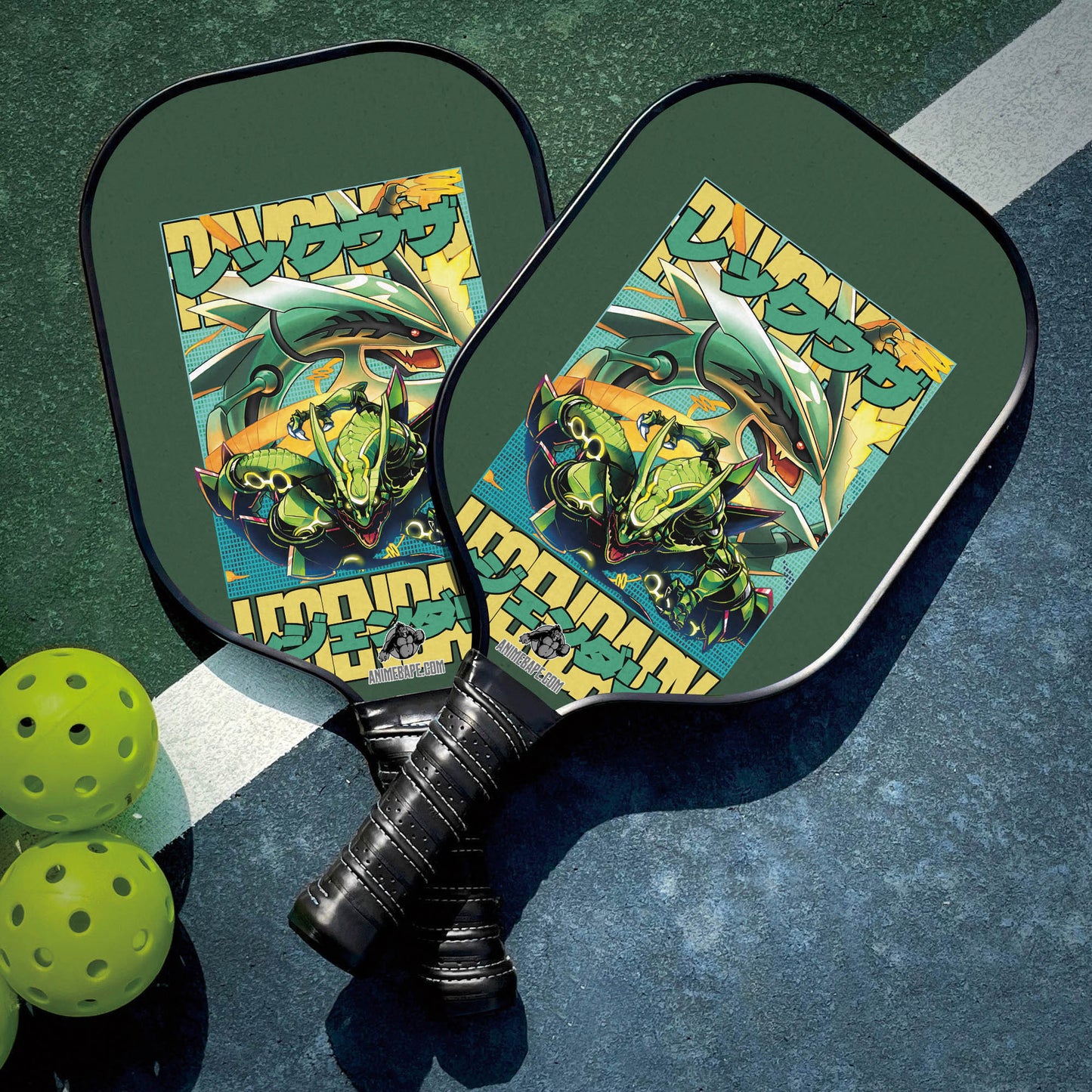 Custom Rayquaza Pokemon Pickleball Paddle