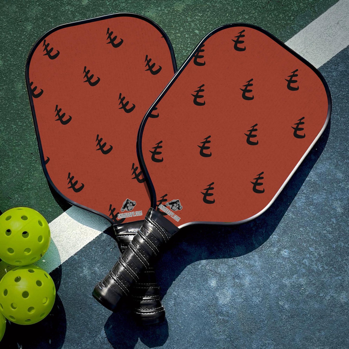 Custom Red Pattern Saitama One Punch Man Pickleball Paddle