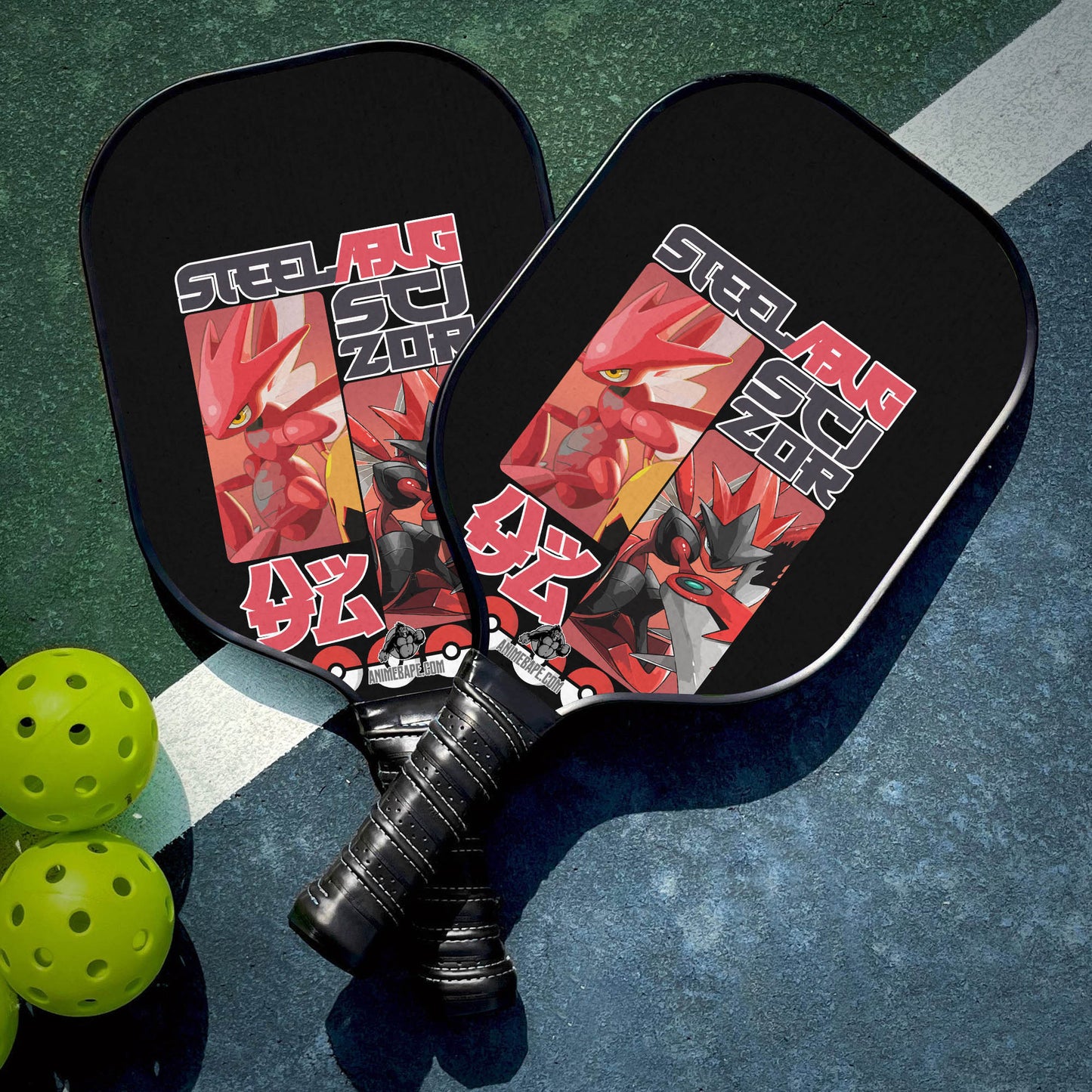 Custom Scizor Pokemon Pickleball Paddle