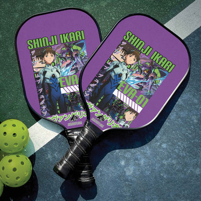 Custom Shinji Ikari x Eva 01 Neon Genesis Evangelion Pickleball Paddle