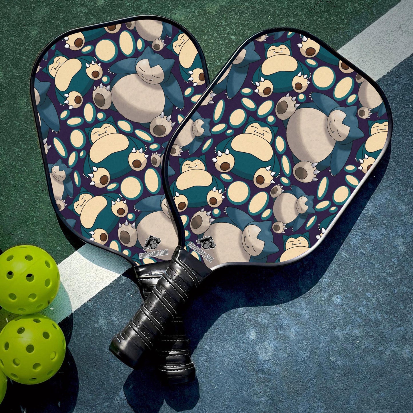 Custom Snorlax Pokemon Pickleball Paddle