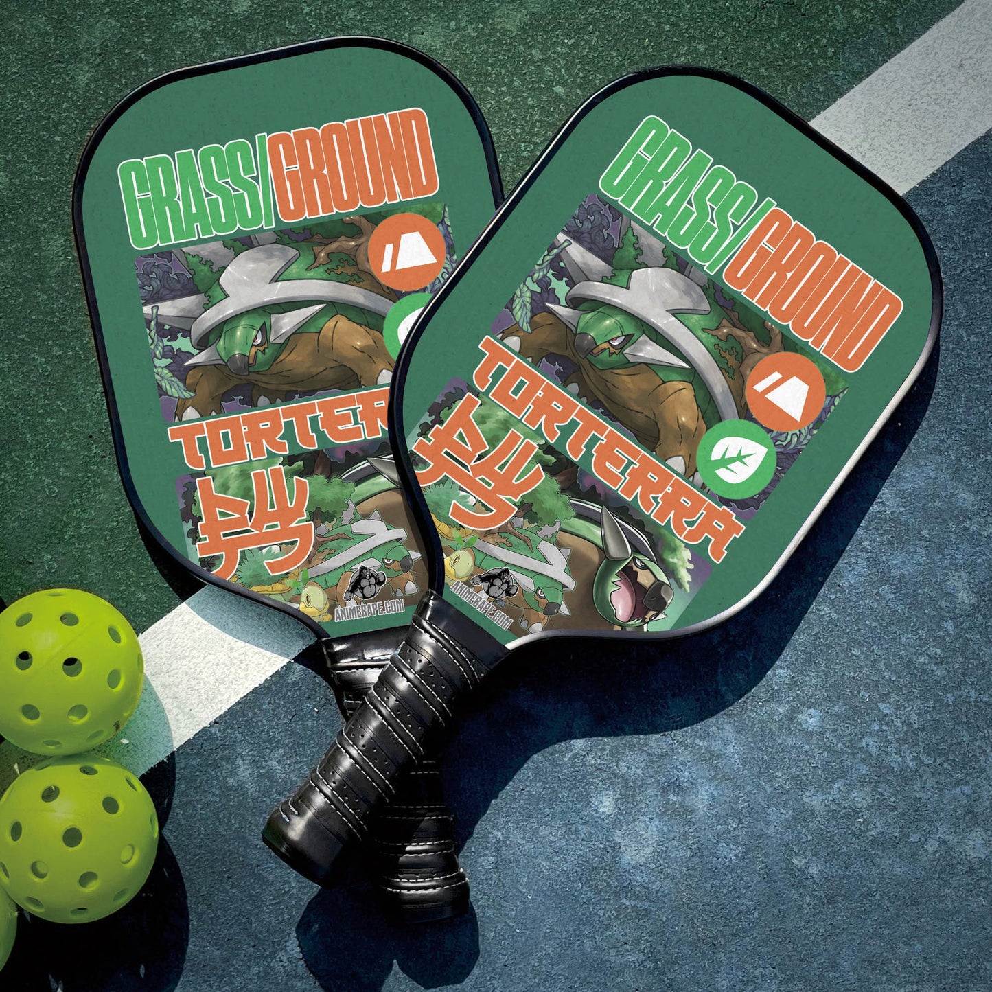 Custom Torterra Pokemon Pickleball Paddle