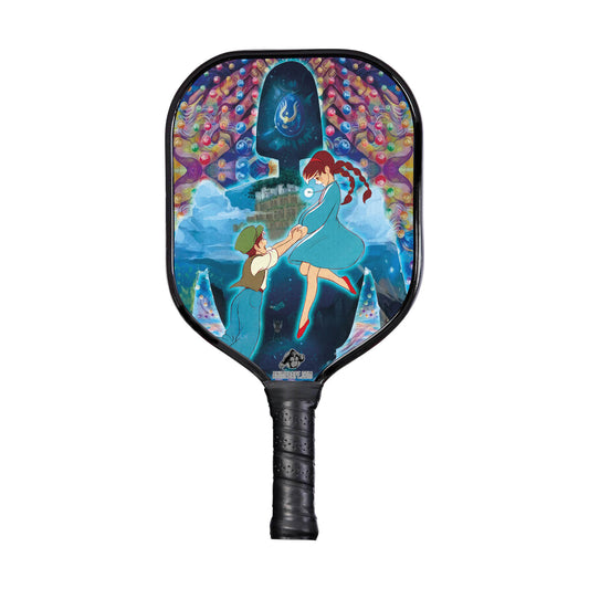 Custom Trippy Castle in the Sky Studio Ghibli Pickleball Paddle