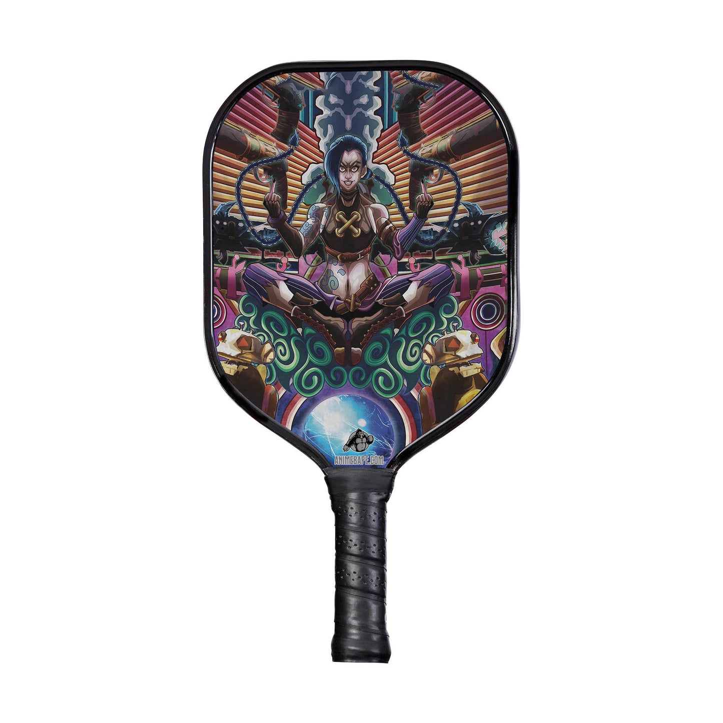 Custom Trippy Jinx Arcane League of Legends Pickleball Paddle