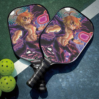 Custom Trippy Meliodas Assault Mode Seven Deadly Sins Pickleball Paddle