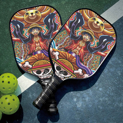 Custom Trippy Monkey D. Luffy One Piece Pickleball Paddle