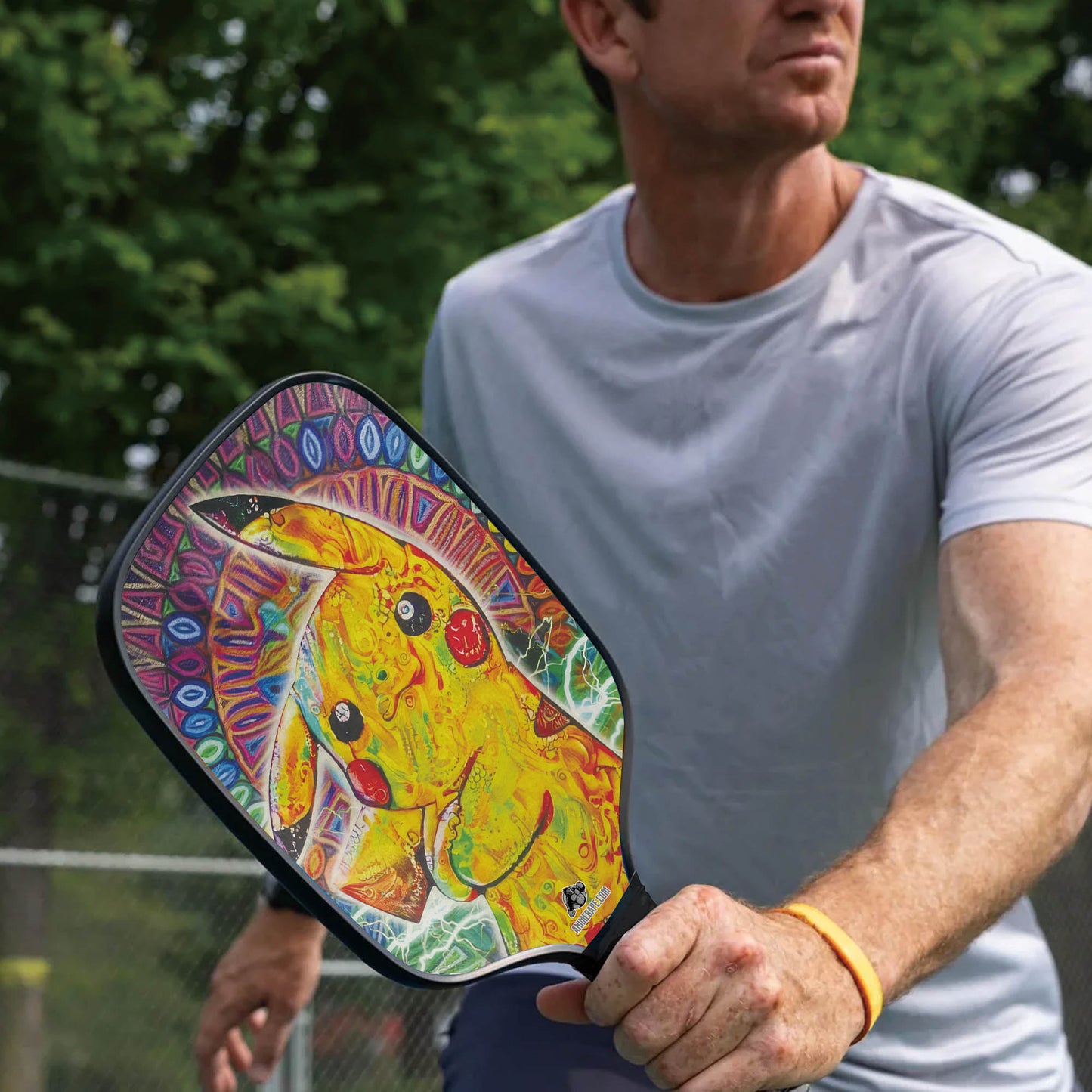 Custom Trippy Pikachu Pokemon Pickleball Paddle