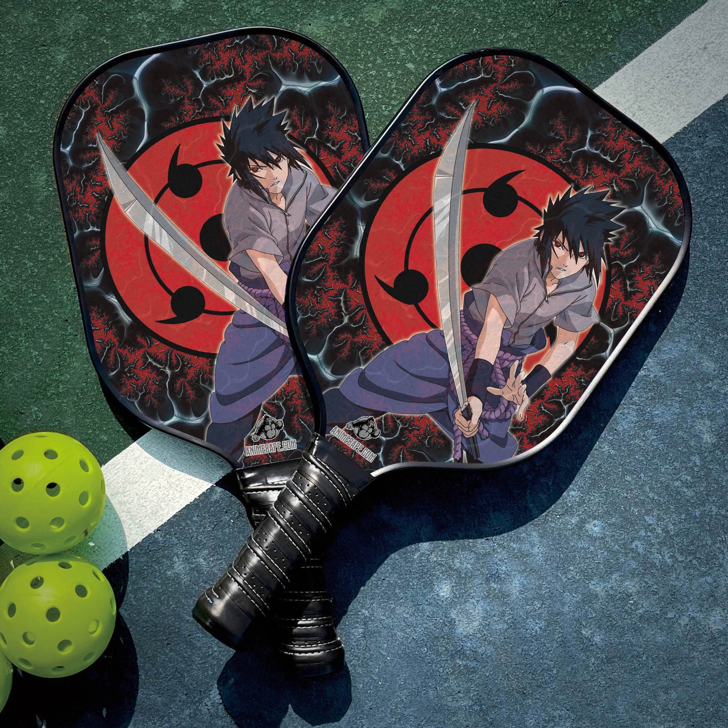 Custom Trippy Sasuke Uchiha Naruto Pickleball Paddle