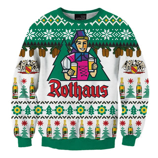 Unisex Rothaus 3D Ugly Christmas Sweater For Men & Women Christmas Gift Sweater BH1127