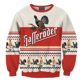 Unisex Hasseröder Pils Drink 3D Ugly Christmas Sweater For Men & Women Christmas Gift Sweater BH1081