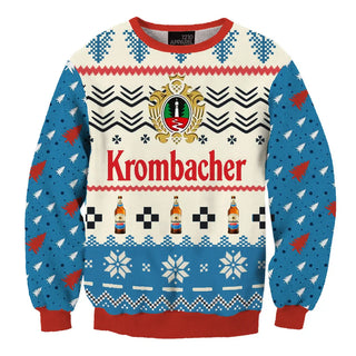 Unisex Krombacher 0.0 Since 1803 3D Ugly Christmas Sweater For Men & Women Christmas Gift Sweater BH1226