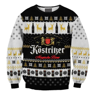 Unisex Kostriber Beer 3D Ugly Christmas Sweater For Men & Women Christmas Gift Sweater BH1200