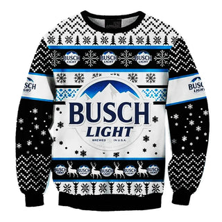 Unisex Busch 3D Ugly Christmas Sweater For Men & Women Christmas Gift Sweater BH1234