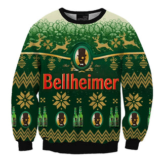 Unisex Bellheimer Bier 3D Ugly Christmas Sweater For Men & Women Christmas Gift Sweater BH1220