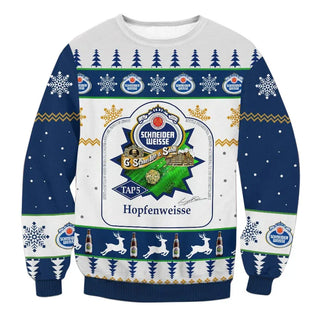 Unisex Schneider Weisse Hopfenweisse 3D Ugly Christmas Sweater For Men & Women Christmas Gift Sweater BH1295