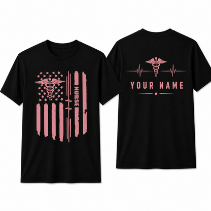 Custom Nurse Superhero Shirt Personalized Colorful RN Gift Unisex T-Shirt