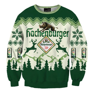 Unisex Hachenburger Pils 3D Ugly Christmas Sweater For Men & Women Christmas Gift Sweater BH1290