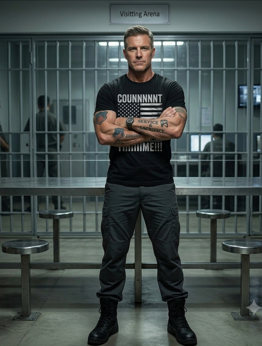 Personalized Funny Count Time Correctional Officer Shirt - Prison Guard US Flag Tee