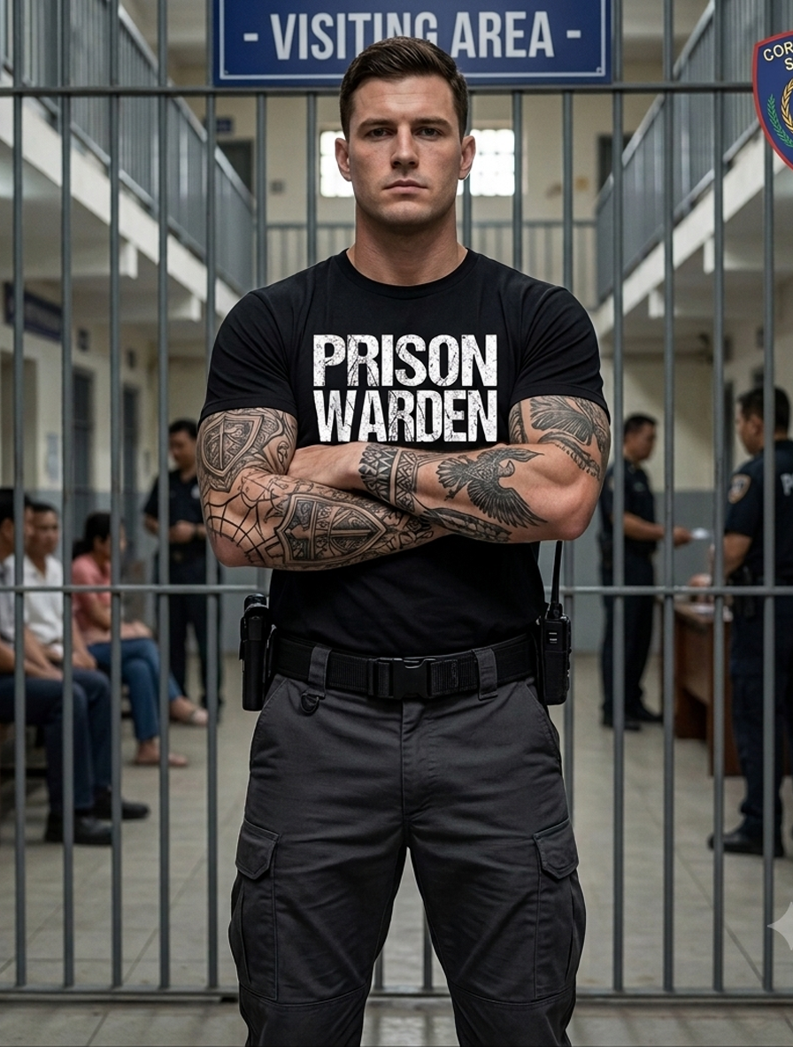 Personalized Prison Warden Shirt - Custom Correctional Officer Police Guard T-Shirt