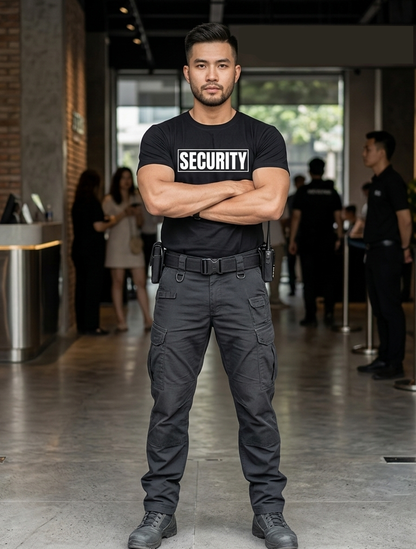 Personalized Security Staff Shirt - Custom Event Personnel Guard T-Shirt