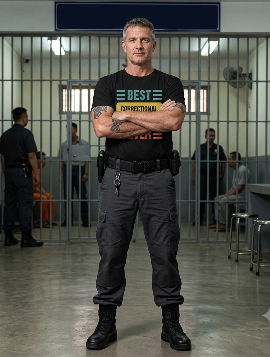 Personalized Best Correctional Officer Ever Shirt - Custom Name US Flag Gift Tee