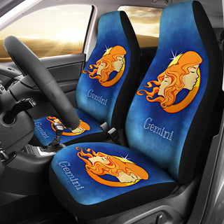 Zodiac Sign Gemini Car Seat Covers Car Seat Set Of Two Universal Car Seat Cover