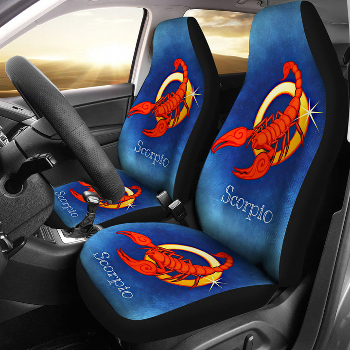 Zodiac Sign Scorpio Car Seat Covers Car Seat Set Of Two Universal Car Seat Cover