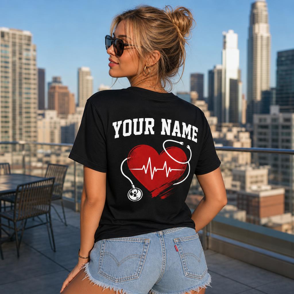 Custom Funny Nurse Shirt Personalized RN Gift Medical Humor Unisex T-Shirt