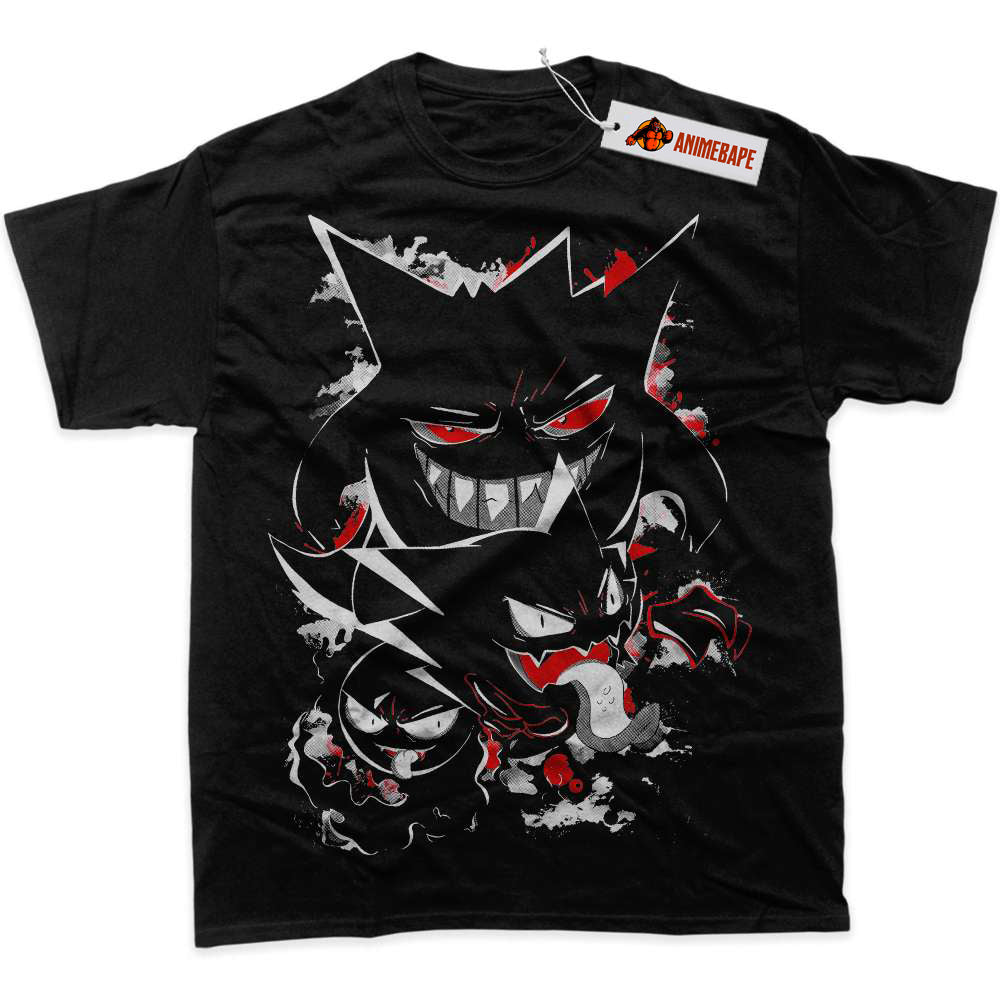 Gengar Haunter Gatsly Pokemon Graphic T-Shirt, Anime Shirt
