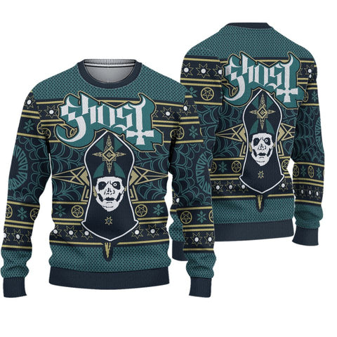 Ghost Band  Ugly Christmas Sweater For Men & Women Christmas Gift Sweater PT945