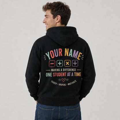 Custom Be Like Subtraction And Make A Difference Hoodie Math Teacher Gift