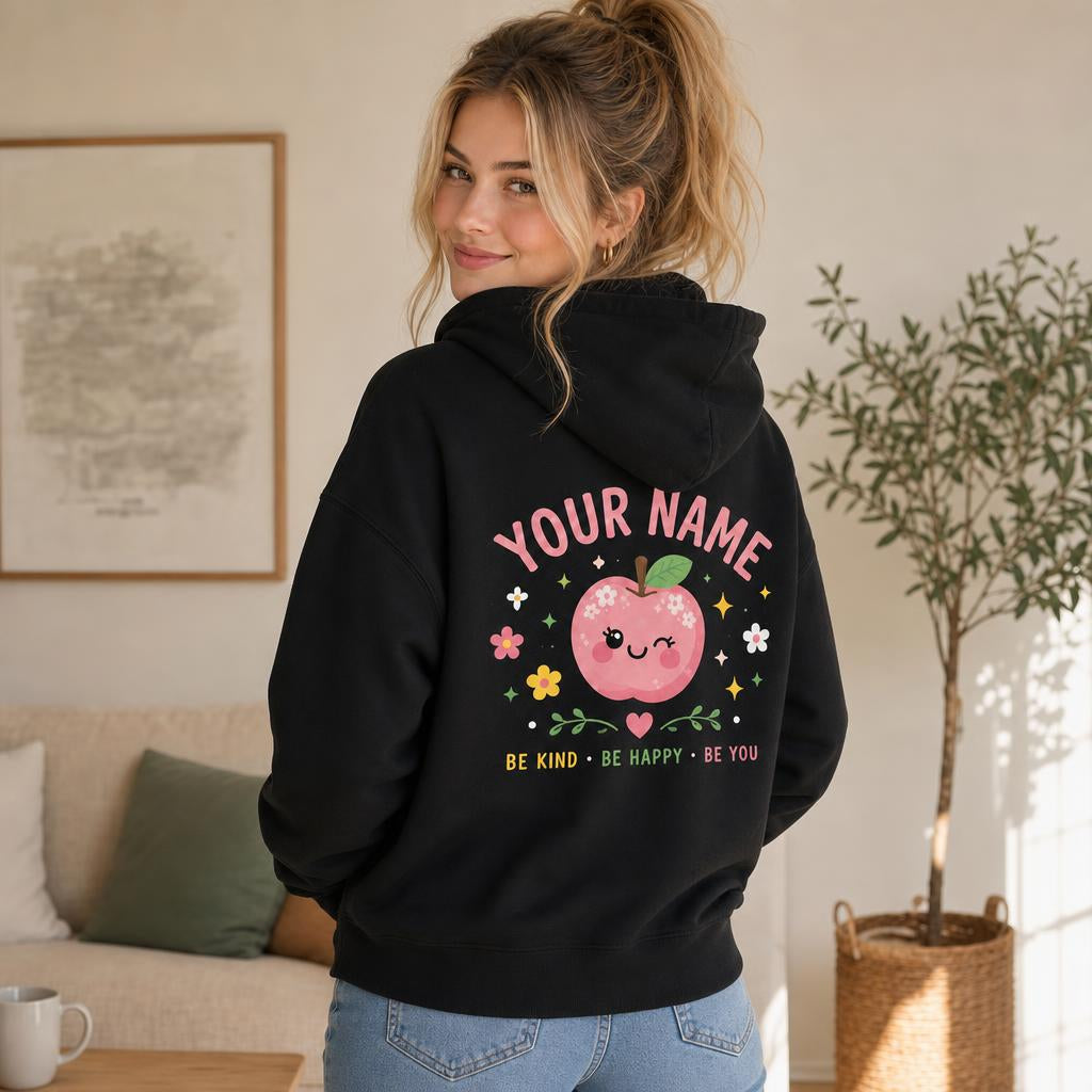 Personalized Back To School Teacher Hoodie Happy To See Your Face Custom Name