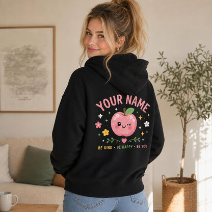 Personalized Back To School Teacher Hoodie Happy To See Your Face Custom Name