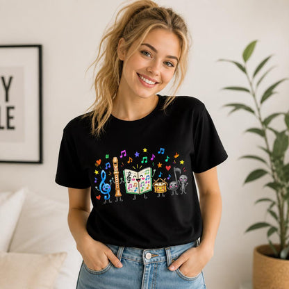 Custom Elementary Music Teacher T-Shirt Cute Instruments Personalized Gift