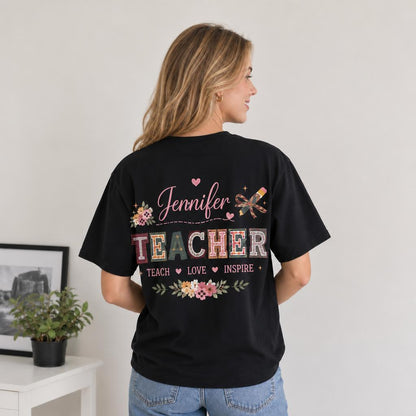 Personalized Teaching Is My Ministry Shirt Christian Faith Teacher Unisex T-Shirt