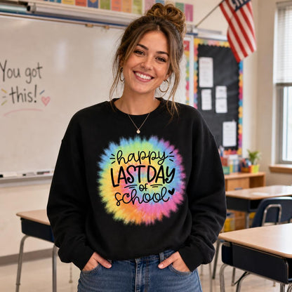 Custom Time For Summer Teacher Sweatshirt Happy Last Day Of School Gift