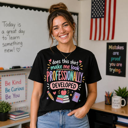 Personalized Custom Professionally Developed Cute Teacher Unisex T-Shirt