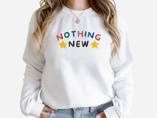 Nothing New Embroidered Halloween Sweatshirt 2D Crewneck Sweatshirt All Over Print Sweatshirt For Women Sweatshirt For Men SWS3065