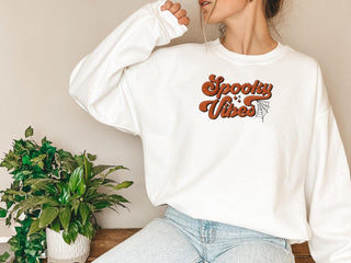 Halloween Embroidered Halloween Sweatshirt 2D Crewneck Sweatshirt All Over Print Sweatshirt For Women Sweatshirt For Men SWS3066