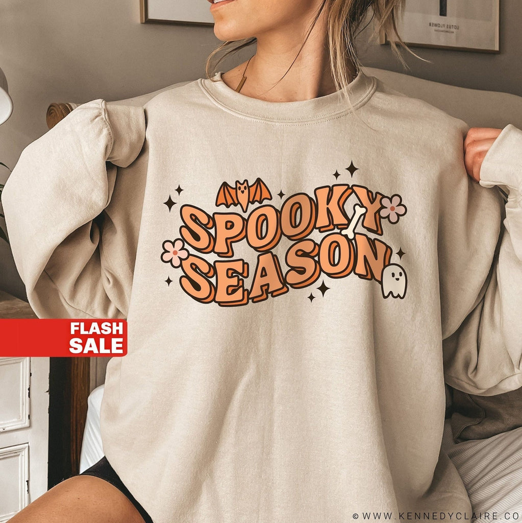 Vintage Halloween Crewneck Sweatshirt, Halloween Sweatshirt, Spooky Season T Shirt, Retro Halloween Sweater