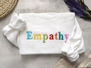 Empathy Embroidered Sweatshirt 2D Crewneck Sweatshirt All Over Print Sweatshirt For Women Sweatshirt For Men SWS2827