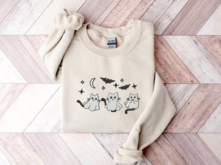 Halloween Embroidered Halloween Sweatshirt 2D Crewneck Sweatshirt All Over Print Sweatshirt For Women Sweatshirt For Men SWS3038