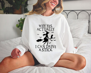 Yes I Can Drive A Stick 2D Crewneck Sweatshirt All Over Print Sweatshirt For Women Sweatshirt For Men