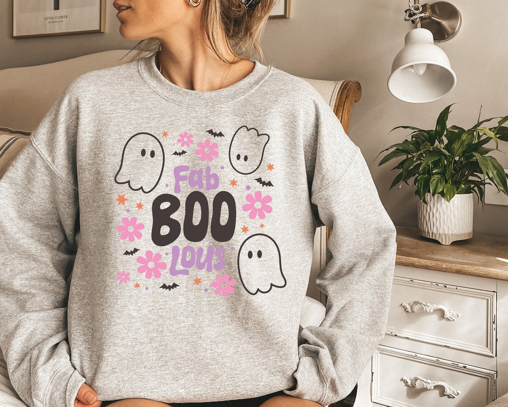 Cute Ghost Halloween Sweatshirt Halloween 2D Crewneck Sweatshirt All O –  Bekindproduct