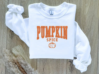 Embroidered Pumpkin Spice Sweatshirt 2D Crewneck Sweatshirt All Over Print Sweatshirt For Women Sweatshirt For Men SWS2532