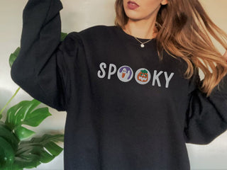 Embroidered Funny Halloween Cookies Sweatshirt 2D Crewneck Sweatshirt All Over Print Sweatshirt For Women Sweatshirt For Men SWS2604