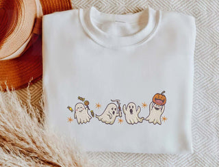 Embroidered Ghost Sweatshirt 2D Crewneck Sweatshirt All Over Print Sweatshirt For Women Sweatshirt For Men SWS2560