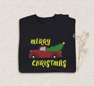 Merry Christmas Embroidered Halloween Sweatshirt 2D Crewneck Sweatshirt All Over Print Sweatshirt For Women Sweatshirt For Men SWS2990