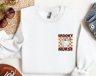 Nurse Halloween Embroidered Halloween Sweatshirt 2D Crewneck Sweatshirt All Over Print Sweatshirt For Women Sweatshirt For Men SWS2779