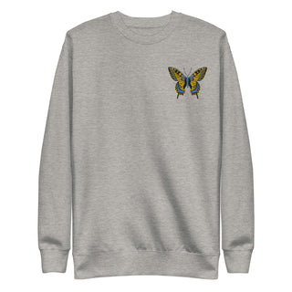 Butterfly Embroidered Sweatshirt 2D Crewneck Sweatshirt All Over Print Sweatshirt For Women Sweatshirt For Men SWS2855